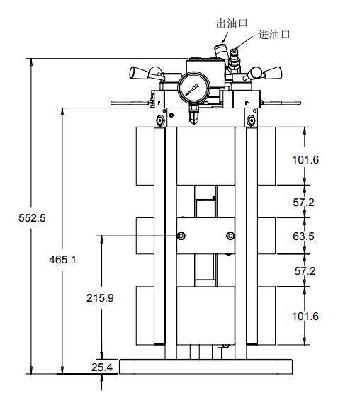 100mm液壓臺虎鉗立柱 4面式
